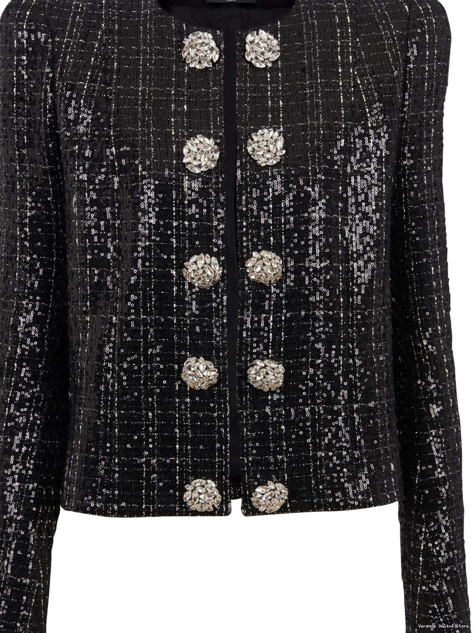 Cheap tweed jacket Women Versace sequin-embellished 0816